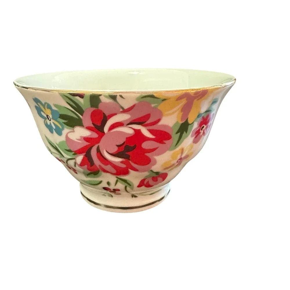 Grace Teaware Floral Teacup Saucer Set Gold Trim Vintage Style Bone China